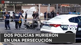 DOS POLICÍAS MURIERON en una PERSECUCIÓN: iban en una MOTO y pertenecían al GRUPO de PREVENCIÓN