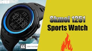 Skmei 1251 Watch | Skmei 1251 black Chronograph Digital Watch