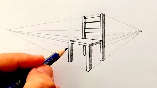 How To Draw Chair Using Two Point Perspective, 2 Point Perspective Chair Drawing