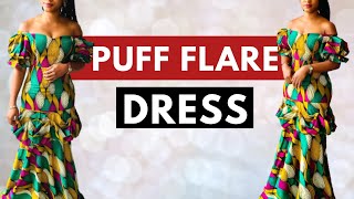 PUFF FLARE DRESS | Cutting & Stitching | 180 Degree Flare Dress, 360 Degree Flare Circle Dress