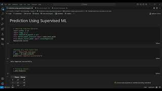 ● Prediction using supervised ml ipynb Visual Studio Code 2023 09 20 10 09 43