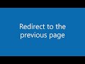 JavaScript redirect to the previous page