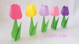 Cách gấp hoa Tulip - How to make origami Tulip