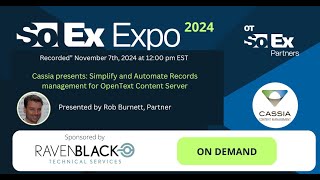 Cassia presents: Simplify and Automate Records management for OpenText Content Server