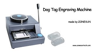 How to use the dog tag engraving machine embossing machine