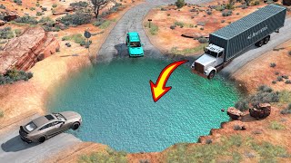 Cars vs Huge Water Potholes - BeamNG Drive - 🔥 ULTIMATE Edition Compilation