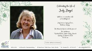Memorial Service for Judy Zingel