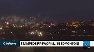 Stampede fireworks in Edmonton