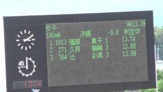 東北インターハイ　女子１００ｍＨ決勝