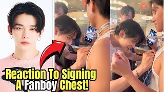 TXT’s Yeonjun Goes Viral For His Reaction To Signing A Fanboy’s Chest