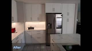 Transitional Kitchen Remodel Done in New White Cabinets