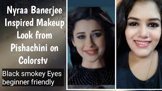 Pishachini (Nyraa Banerjee) Inspired Look, Beginner special, Black smokey eyes with Coral Lips