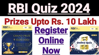 RBI Quiz Competition 2024 || Prizes Upto Rs. 10 Lakh || For All India Under Graduate Students