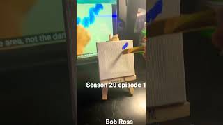 Bob Ross painting on small canvas