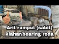 arit rumput dari bearing (klahar), pandai besi, proses pembuatan Arit,sabit dari klahar, celurit,