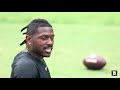 Antonio Brown Trains At Park In Fort Lauderdale With Geno Smith (Mic'd Up)
