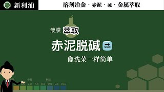 氧化铝赤泥脱碱，国际前沿用溶剂液膜脱碱提金属溶剂冶金变废为宝