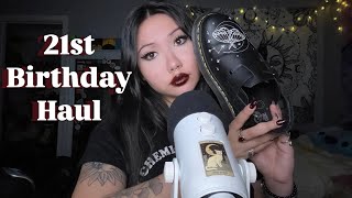 ASMR 21st BIRTHDAY HAUL 🎂 (lots of tapping \u0026 scratching!)