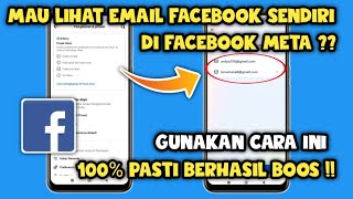 Cara cek Email facebook meta 2024 | Melihat email facebook sendiri