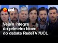 Debate RedeTV/UOL: Datena fala de cadeirada, Marçal e Nunes batem-boca e+: veja íntegra do 1º bloco