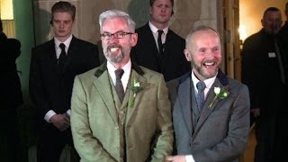 First gay marriages take place in England, Wales