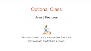 Java 8 Optional Class