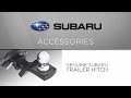 Genuine Subaru Accessory - Trailer Hitch Assembly