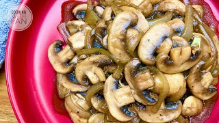 蘑菇炒洋葱 【味道鲜美 简单易学】 Easy Stir Fry Mushroom with Onion [Eng Sub]