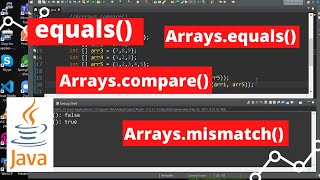 4 methods to compare arrays| #java