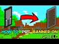 How To Put A Banner On Shield In Minecraft | Work in All Versions #Short #Banner #coolshield #easy