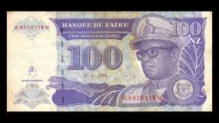 All Zairean Zaire Banknotes - 1994 to 1996 in HD