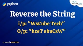 Python Program to Reverse a String using for loop - English