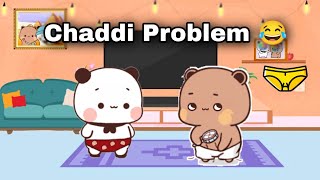 Motka Gomu Ka Chaddi🩲😂 Problems 😂Funny Story#youtubeshorts #bearpanda |Mou Das|Bubududu|#funny