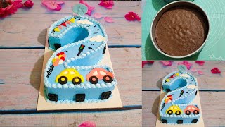 2 shape cake decoration | রাউন্ড কেক কেটে ২ শেপ কেক ডেকোরেশন | Chocolate cake decoration | #cake