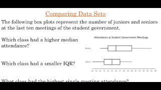 Comparing Data Sets