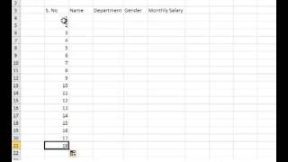 Populating the Case Study in Excel