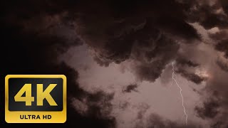 4K UHD Thunderstrom 🌩️ - for stress relief, relaxation and sleep sounds - 15m Loop