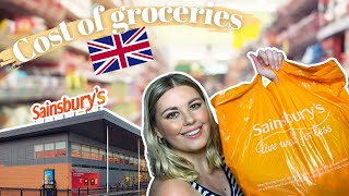 How much are groceries in the UK? | Sainsbury’s shop with me \u0026 grocery haul 🛒 🇬🇧