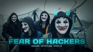 FEAR OF HACKERS 😈⚡ | Hacker attitude status | Hacking status