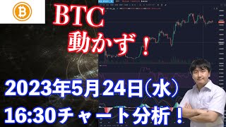 【社会人向け】【投資・暗号資産】2023年5月24日(水)16:30チャート分析！BTC動かず！