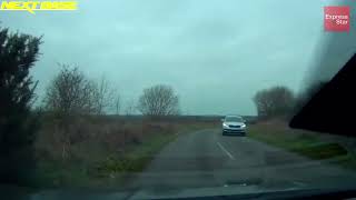 Dashcam footage of the Kingswinford plane crash on Doctors Lane