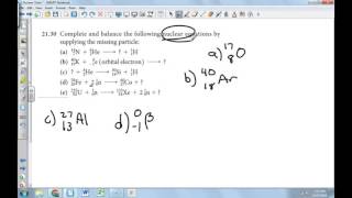 21.30 Nuclear Chemistry - Nuclear Reactions