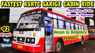 92 Kmph Top Speed🔥 Fastest KSRTC Sarige Cabin Ride #bus #ksrtc #race #buslover #viral #speed #fast