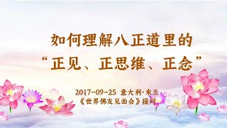 卢台长【共修组提问】如何理解八正道里的“正见、正思维、正念”？| 观世音菩萨心灵法门 (2017.09.25意大利米兰)