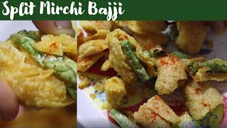 Split Mirchi Bajji | मसाला मिर्ची भजिया |  కట్ మిరపకాయ బజ్జి |  ಮೆಣಸಿನಕಾಯಿ ಬಜ್ಜಿ | Chilli bajji