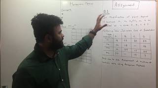 Assignment problem. solved problem step by step. (Q1)