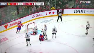 Michael Pezzetta with a big hit on Max Domi then David Savard scores