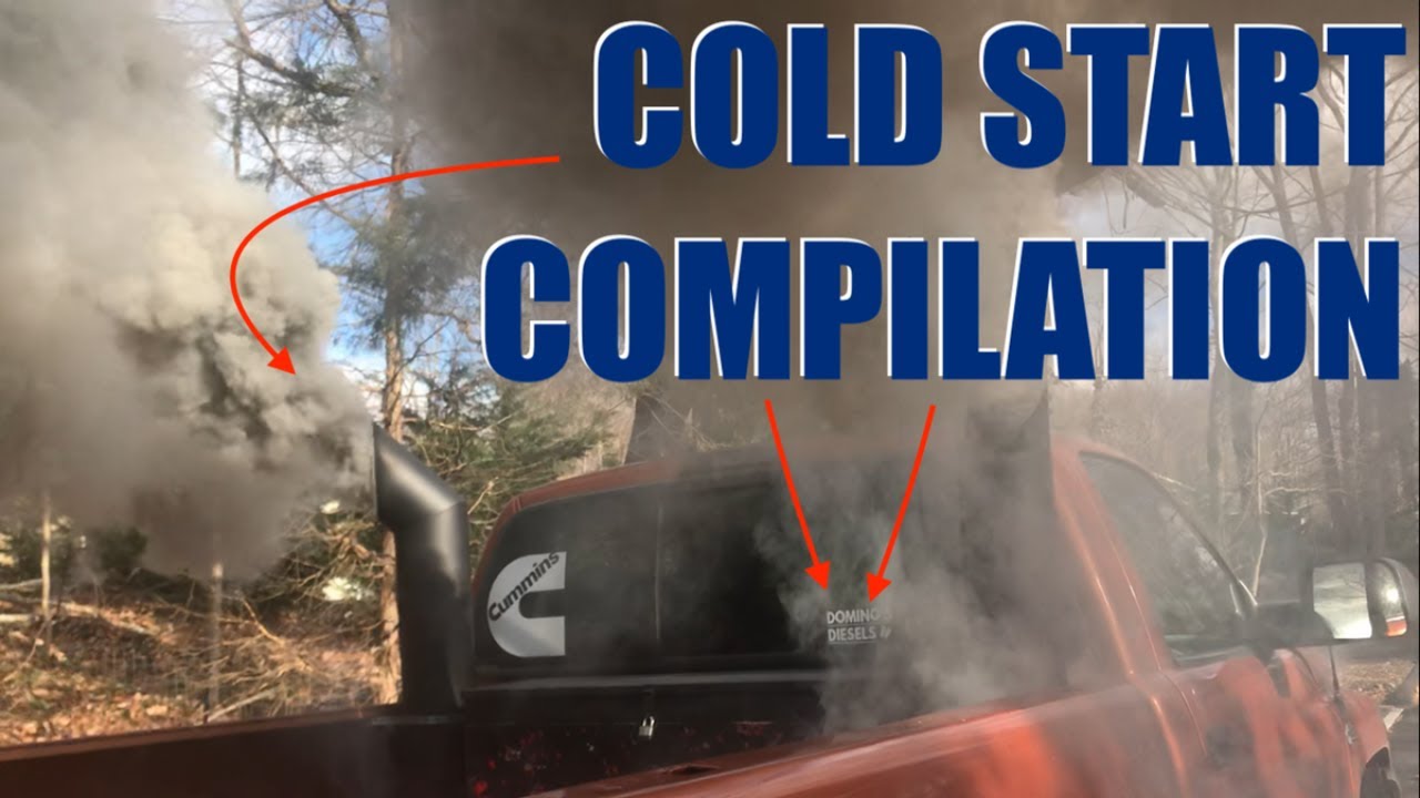 Diesel Cold Start Compilation 2 Youtube