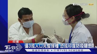 印度接種破10億劑 專家:完整接種僅3成 成防疫隱憂｜TVBS新聞