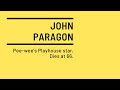 ⚫️John Paragon, Known for Role on Pee-wee's Playhouse, Dies at 66 #shorts